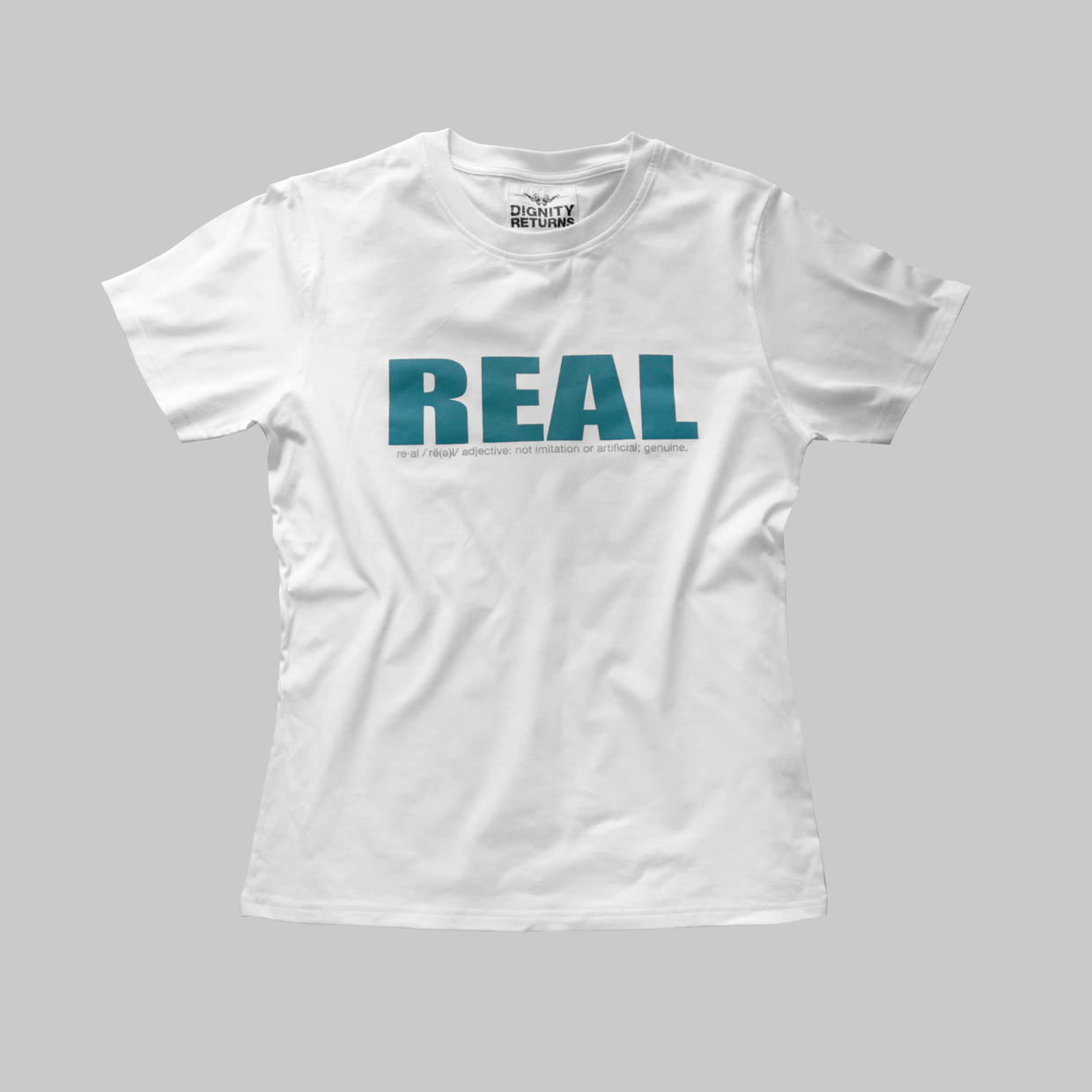 REAL – Women's top Bright White Favorite Short-sleeve crew tee