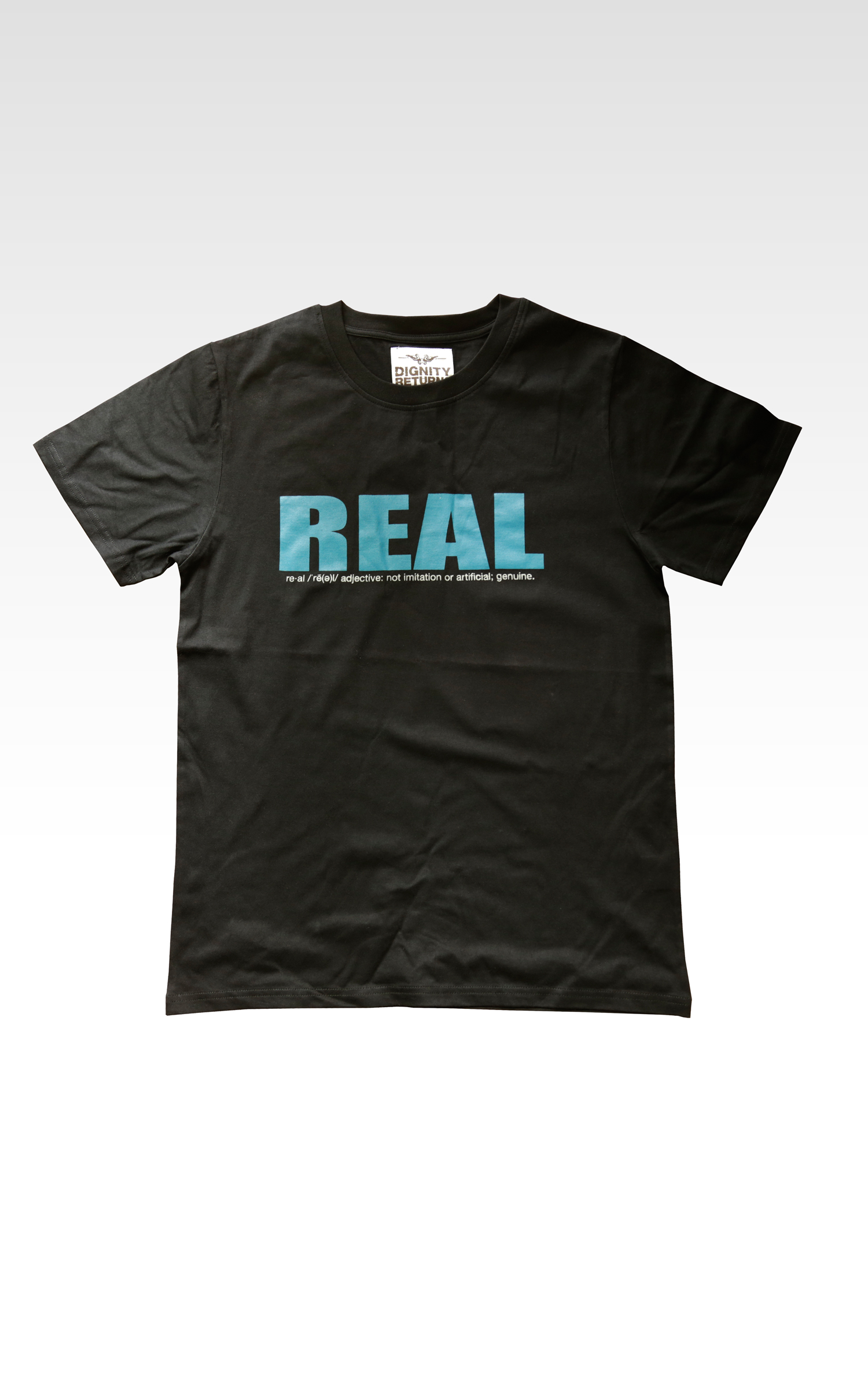 REAL Black Anthracite Favourite Short-Sleeve Crew Tee